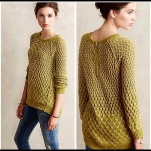 Anthropologie Moth Dot Dot Knit Honeycomb Sweater